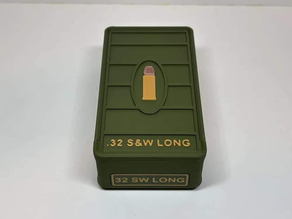 Ammo Storage Box - .32 S&W LONG - 50 Rounds front view product photo; ammunition not included