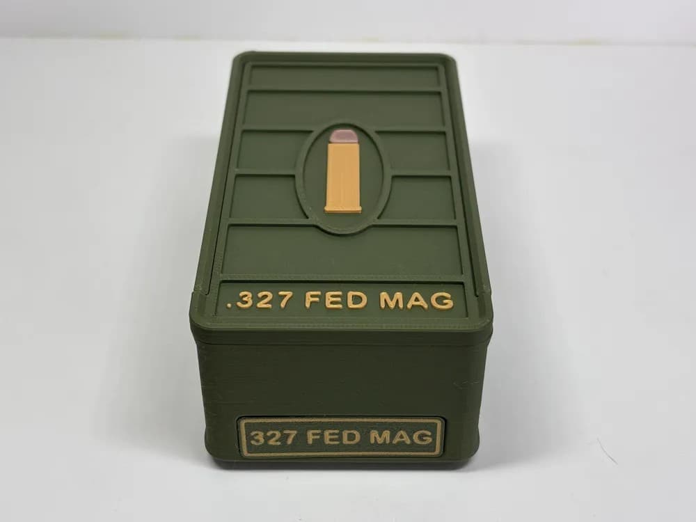 Ammo Storage Box - .327 FEDERAL MAGNUM - 50 Rounds front view product photo; ammunition not included